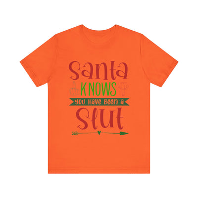 Santa Knows You're a Slut Unisex Tee