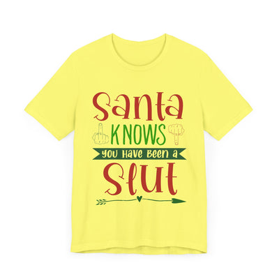 Santa Knows You're a Slut Unisex Tee