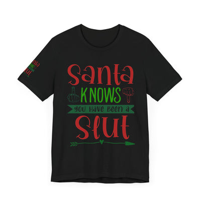 Santa Knows You're a Slut Unisex Tee