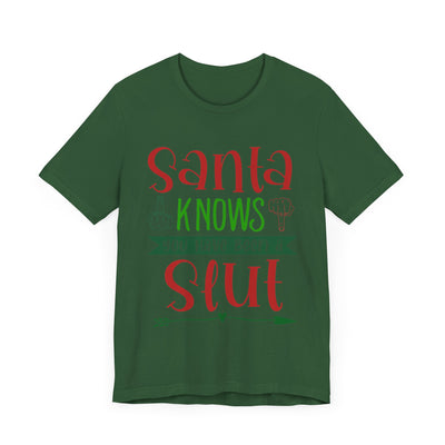 Santa Knows You're a Slut Unisex Tee