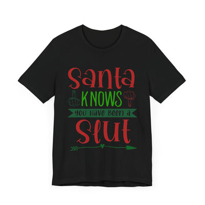 Santa Knows You're a Slut Unisex Tee