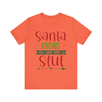 Santa Knows You're a Slut Unisex Tee