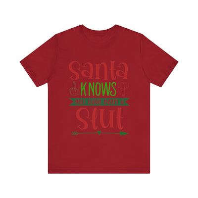 Santa Knows You're a Slut Unisex Tee