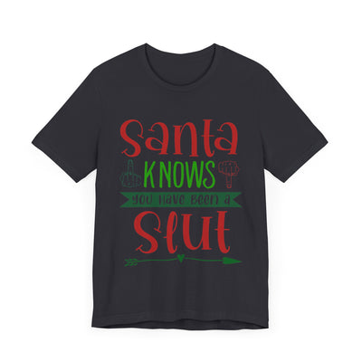 Santa Knows You're a Slut Unisex Tee
