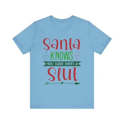 Santa Knows You're a Slut Unisex Tee