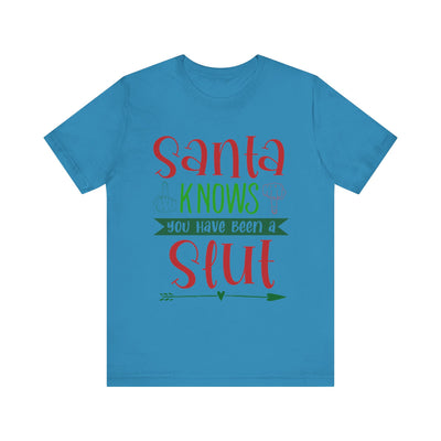 Santa Knows You're a Slut Unisex Tee