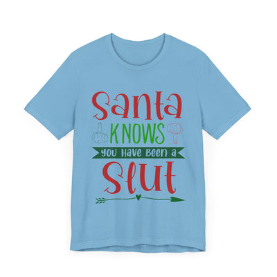 Santa Knows You're a Slut Unisex Tee