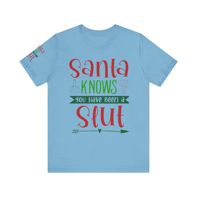 Santa Knows You're a Slut Unisex Tee