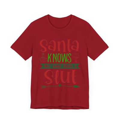 Santa Knows You're a Slut Unisex Tee