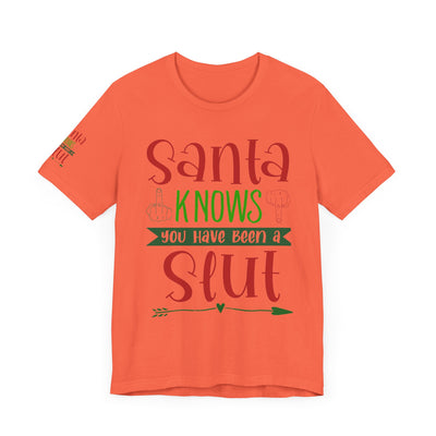 Santa Knows You're a Slut Unisex Tee
