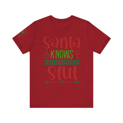 Santa Knows You're a Slut Unisex Tee