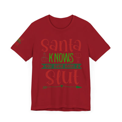 Santa Knows You're a Slut Unisex Tee
