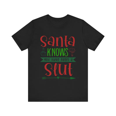 Santa Knows You're a Slut Unisex Tee