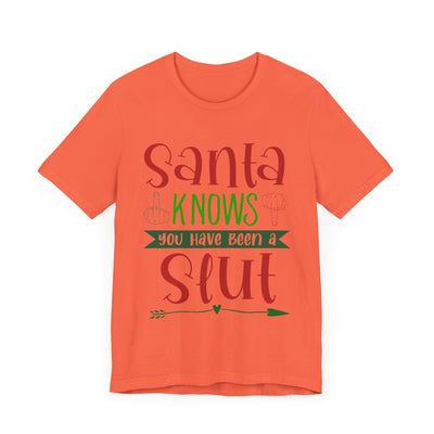 Santa Knows You're a Slut Unisex Tee