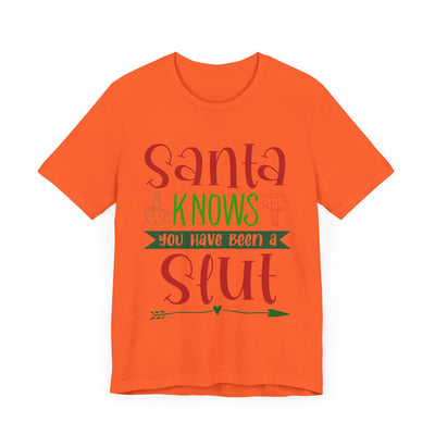 Santa Knows You're a Slut Unisex Tee