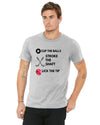 Cup the balls and stroke the shaft and lick the tip shirt,
