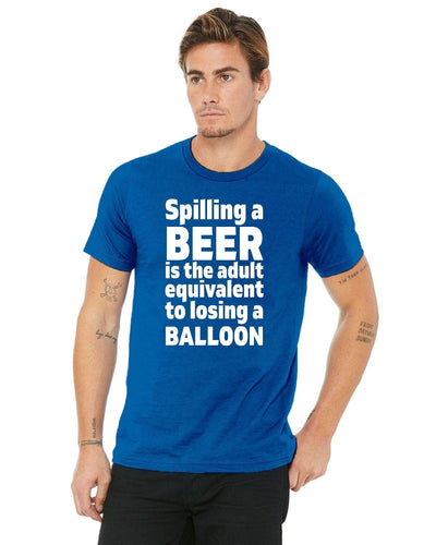 A soft shirt talking about beer