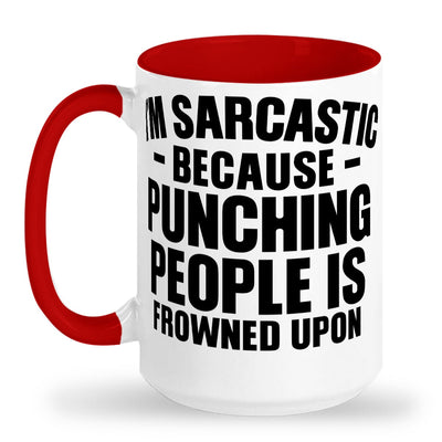 im sarcastic because punching is bad mug