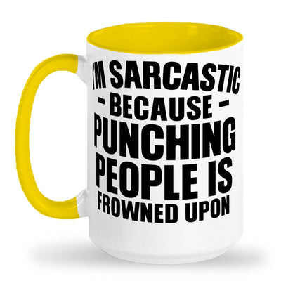 im sarcastic because punching is bad mug