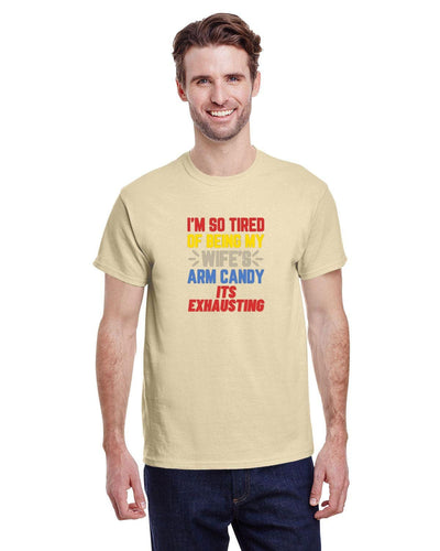 Arm candy shirt trophy husband anniversary gift funny dad shirt a funny gift for man arm candy