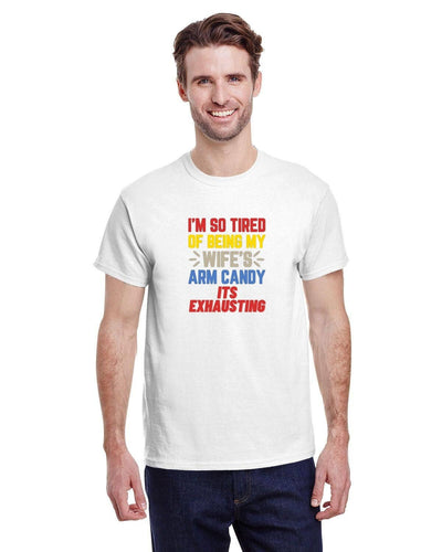 Arm candy shirt trophy husband anniversary gift funny dad shirt a funny gift for man arm candy