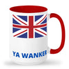 British humor mug that says wanker on it for a great gift for home or office and will love a lifetime
