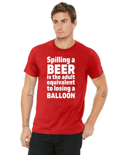 A soft shirt talking about beer