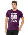 A soft shirt talking about beer