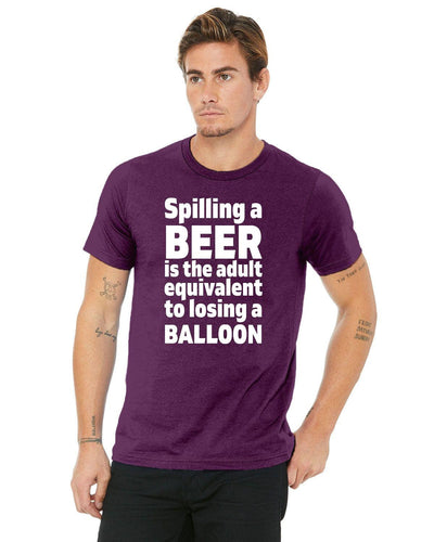 A soft shirt talking about beer