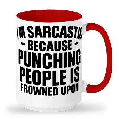 im sarcastic because punching is bad mug
