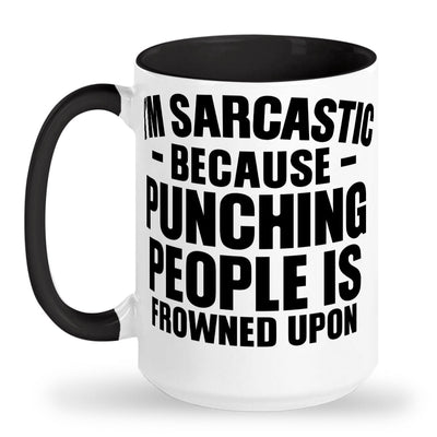 im sarcastic because punching is bad mug
