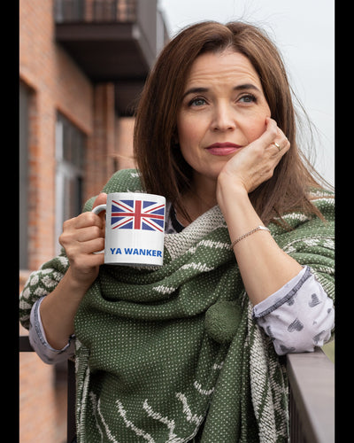 British humor mug that says wanker on it for a great gift for home or office and will love a lifetime