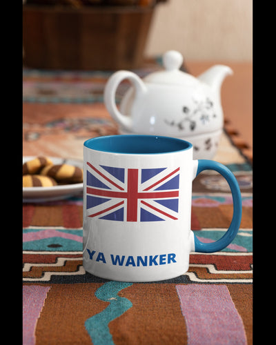 British humor mug that says wanker on it for a great gift for home or office and will love a lifetime