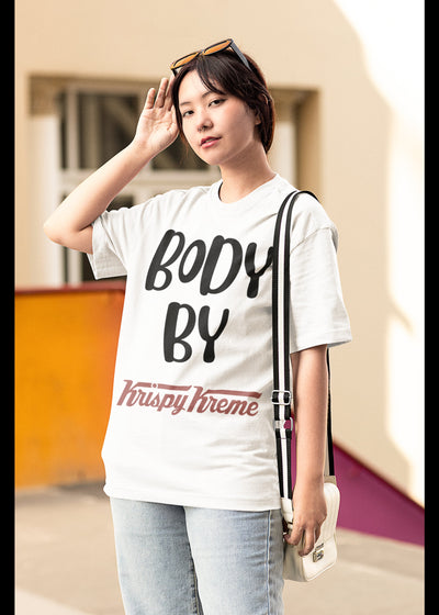 Unisex body by Donuts oversized funny Krispy Kreme shirt that come up to 5xl and will a great party shirt