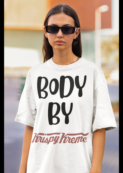Unisex body by Donuts oversized funny Krispy Kreme shirt that come up to 5xl and will a great party shirt