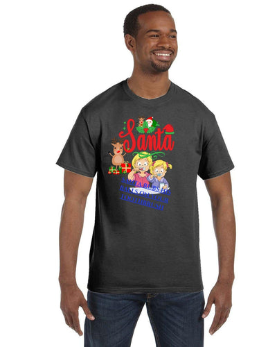 Jerzees Adult DRI-POWER® ACTIVE T-Shirt  offensive Christmas shirt dirty Xmas bad Santa shirt rude Christmas tee shirt very bad Santa
