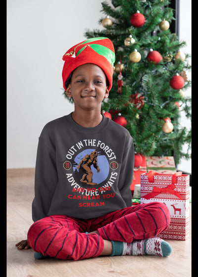 Bigfoot Xmas sweatshirt great gift for Christmas hunting Bigfoot Santa bigfoot sweatshirt adult Bigfoot Christmas Shirt man gift