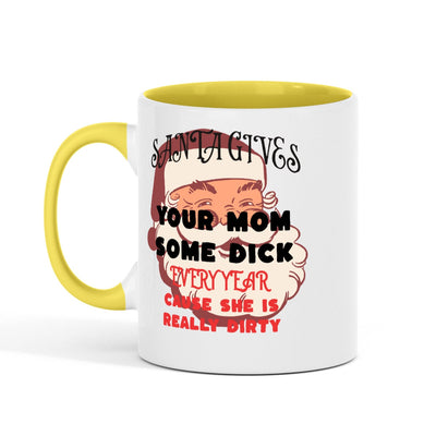 Bad Santa dirty Santa Xmas mug giving dick as presents to bad moms all over the world Santa dick for all slut mug