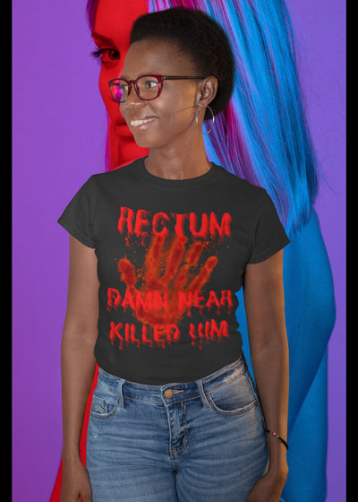 Bella + Canvas Unisex Jersey T-Shirt | 3001C Adult humor rectum shirt party shirt adult humor shirt bloody rectum shirt  adult humor