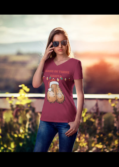 Bella + Canvas Unisex Jersey T-Shirt | 3001C Santa has a hanging ball sack merry Christmas ball sack saggy balls adult humor