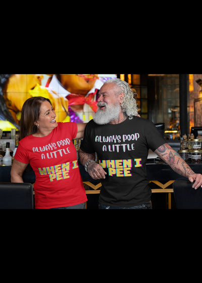 Bella + Canvas Unisex Jersey T-Shirt | 3001C Adult humor poop shirt funny poop shirt I always poop when i pee shirt great Xmas gift