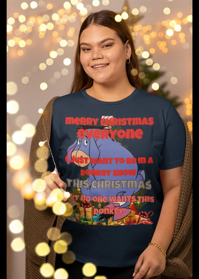 Bella + Canvas Unisex Jersey T-Shirt | 3001C Eeyore Xmas shirt Adult humor Eeyore shirt funny adult humor shirt