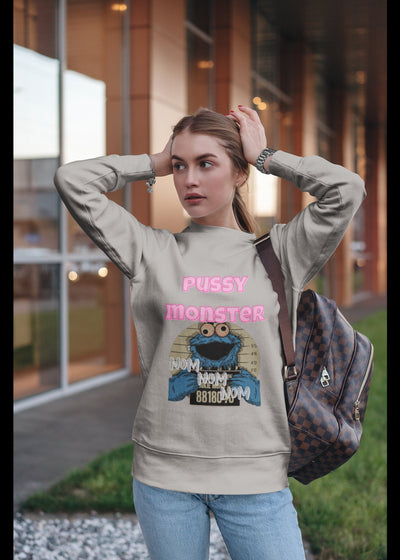 Champion 12 oz./lin. yd. Double Dry Eco Crew | S600 Pussy monster sweatshirt cookie monster sesame st cookie monster
