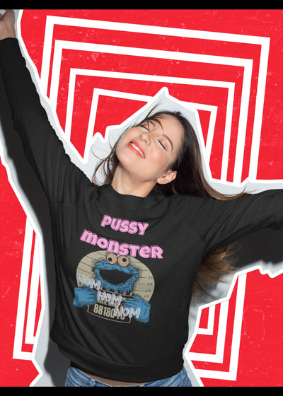 Champion 12 oz./lin. yd. Double Dry Eco Crew | S600 Pussy monster sweatshirt cookie monster sesame st cookie monster