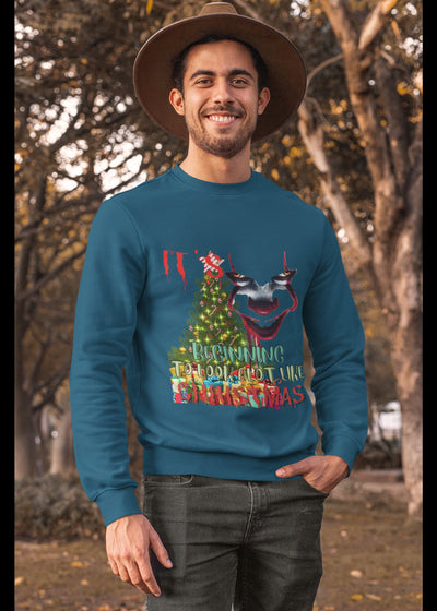 Champion 12 oz./lin. yd. Double Dry Eco Crew | S600 IT's Xmas time sweatshirt just in time for a bloody Christmas adult humor