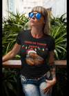 Bella + Canvas Unisex Jersey T-Shirt | 3001C Santa has a hanging ball sack merry Christmas ball sack saggy balls adult humor