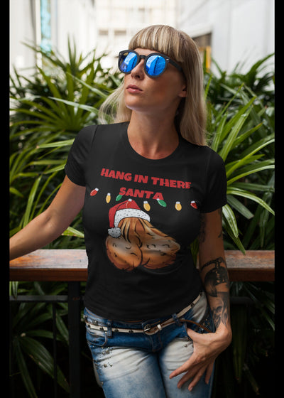 Bella + Canvas Unisex Jersey T-Shirt | 3001C Santa has a hanging ball sack merry Christmas ball sack saggy balls adult humor