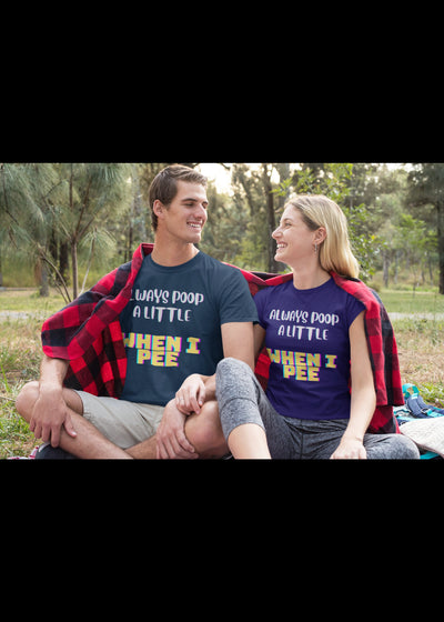 Bella + Canvas Unisex Jersey T-Shirt | 3001C Adult humor poop shirt funny poop shirt I always poop when i pee shirt great Xmas gift