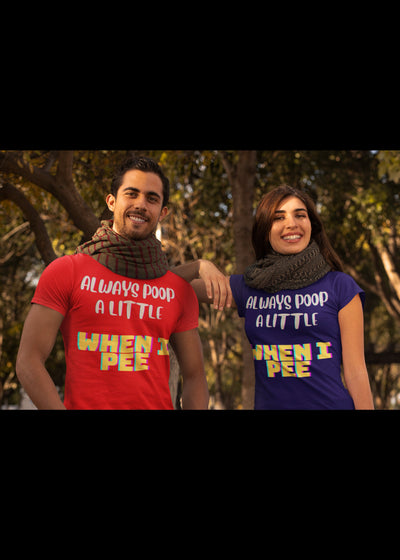 Bella + Canvas Unisex Jersey T-Shirt | 3001C Adult humor poop shirt funny poop shirt I always poop when i pee shirt great Xmas gift