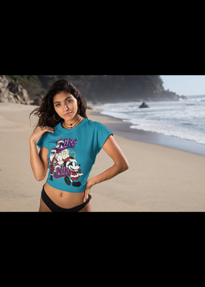 Bella + Canvas Unisex Jersey T-Shirt | 3001C Jack and mickey Christmas shirt with sports logo in back ground